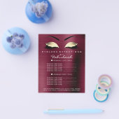 Makeup Artist Beauty Salon Gold Glitter Flyer Lux (Enkel)
