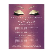 Makeup Artist Beauty Salon Gold Glitter Flyer Roos