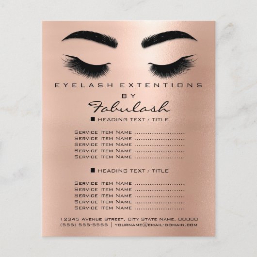 Makeup Artist Beauty Salon Gold Glitter Flyer SPA (Voorkant)