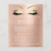 Makeup Artist Beauty Salon Gold Glitter Flyer VIP (Voorkant)