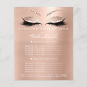Makeup Artist Beauty Salon Gold Lash Flyer White (Voorkant)