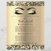 Makeup Artist Beauty Salon Golden Flyer-prijzen Flyer (Voorkant)