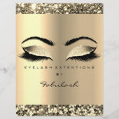 Makeup Artist Beauty Salon Golden Flyer-prijzen Flyer (Achterkant)