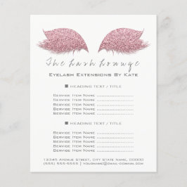 Makeup Artist Beauty Salon Grey White Flyer Roze