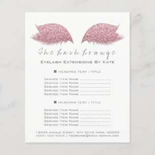 Makeup Artist Beauty Salon Grey White Flyer Roze