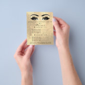 Makeup Artist Beauty Salon Lash Flyer Faux Gold (Hand)