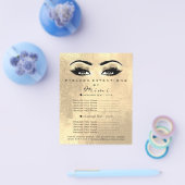 Makeup Artist Beauty Salon Lash Flyer Faux Gold (Enkel)