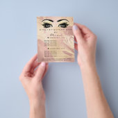 Makeup Artist Beauty Salon Lash Flyer Marble Gold (Hand)