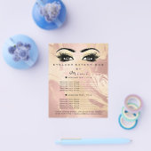 Makeup Artist Beauty Salon Lash Flyer Marble Gold (Enkel)