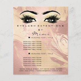 Makeup Artist Beauty Salon Lash Flyer Marble Gold