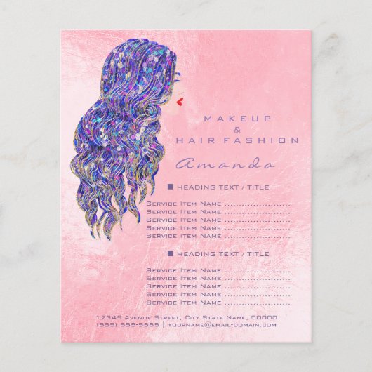Makeup Artist Beauty Salon Lash Flyer Pastel Ombre (Voorkant)
