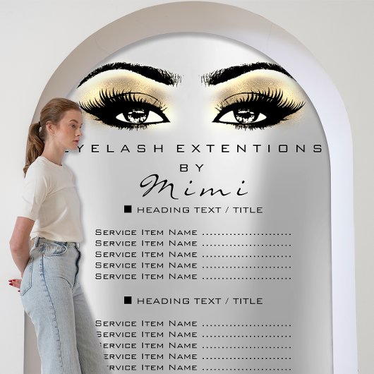 Makeup Artist Beauty Salon Lash Flyer Silver Gold