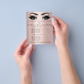 Makeup Artist Beauty Salon Lash Roos Green Eyes Flyer (Hand)