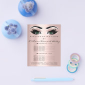 Makeup Artist Beauty Salon Lash Roos Green Eyes Flyer (Enkel)