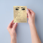 Makeup Artist Beauty Salon Lashes Brown Flyer Gold (Hand)
