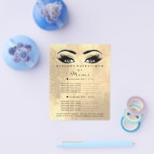 Makeup Artist Beauty Salon Lashes Brown Flyer Gold (Enkel)