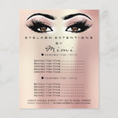 Makeup Artist Beauty Salon Lashes Flyer Brown Roos (Voorkant)