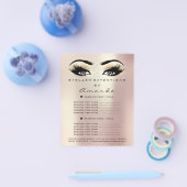 Makeup Artist Beauty Salon Lashes Flyer Champaigne (Enkel)