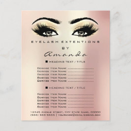 Makeup Artist Beauty Salon Lashes Flyer Champaigne