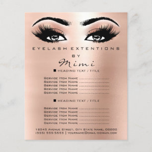 Makeup Artist Beauty Salon Lashes Flyer Eyes Skinn
