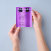 Makeup Artist Beauty Salon Lashes Flyer Paars (Hand)