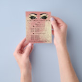 Makeup Artist Beauty Salon Lashes Flyer Peach Gold (Hand)
