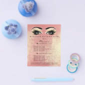 Makeup Artist Beauty Salon Lashes Flyer Peach Gold (Enkel)