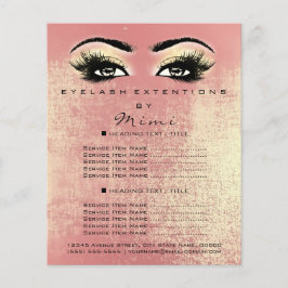 Makeup Artist Beauty Salon Lashes Flyer Peach Gold