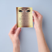 Makeup Artist Beauty Salon Lashes Flyer Peach Gold (Hand)
