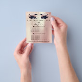 Makeup Artist Beauty Salon Lashes Flyer Pink Rose (Hand)