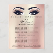Makeup Artist Beauty Salon Lashes Flyer Pink Rose (Voorkant)