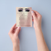 Makeup Artist Beauty Salon Lashes Flyer Pink Viole (Hand)