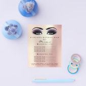 Makeup Artist Beauty Salon Lashes Flyer Pink Viole (Enkel)