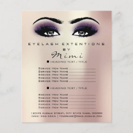 Makeup Artist Beauty Salon Lashes Flyer Pink Viole