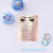 Makeup Artist Beauty Salon Lashes Flyer Roos Blush (Enkel)