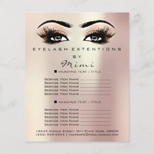Makeup Artist Beauty Salon Lashes Flyer Roos Blush