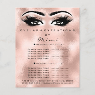 Makeup Artist Beauty Salon Lashes Flyer Roos Blush
