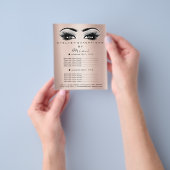 Makeup Artist Beauty Salon Lashes Flyer Roos Grey (Hand)