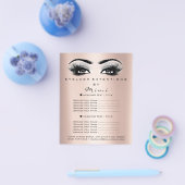 Makeup Artist Beauty Salon Lashes Flyer Roos Grey (Enkel)
