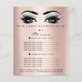 Makeup Artist Beauty Salon Lashes Flyer Roos Grey