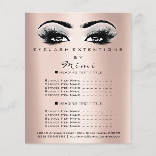 Makeup Artist Beauty Salon Lashes Flyer Roos Grey