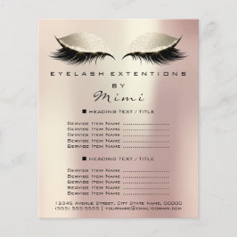 Makeup Artist Beauty Salon Lashes Flyer Roos Ivory