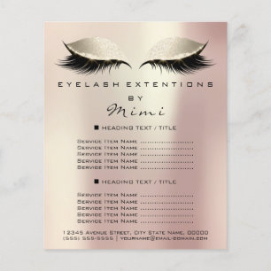 Makeup Artist Beauty Salon Lashes Flyer Roos Ivory