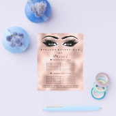 Makeup Artist Beauty Salon Lashes Flyer Roos Roze (Enkel)