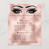 Makeup Artist Beauty Salon Lashes Flyer Roos Roze (Voorkant)