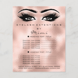 Makeup Artist Beauty Salon Lashes Flyer Roos Roze