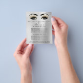 Makeup Artist Beauty Salon Lashes Flyer Silver Lux (Hand)
