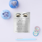 Makeup Artist Beauty Salon Lashes Flyer Silver Lux (Enkel)