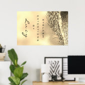 Makeup Artist Beauty Salon Lashes Gold Glam Poster (Thuiskantoor)