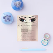 Makeup Artist Beauty Salon Lashes Roos Blue Eyes Flyer (Enkel)